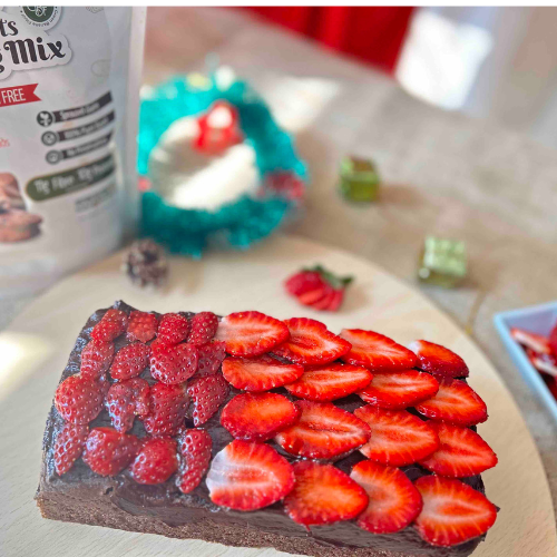 Millet Chocolate and Strawberry Loaf Cake Made with Millets Baking Mix