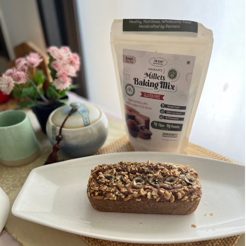 Banana Walnut Bread – Healthy Tea Cake with NIHKAN Millet Baking Mix