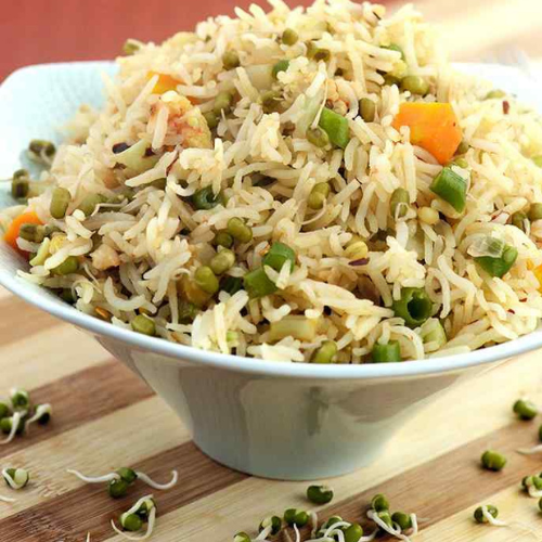 Sprouts Rice Made with Dehydrated Mung Beans