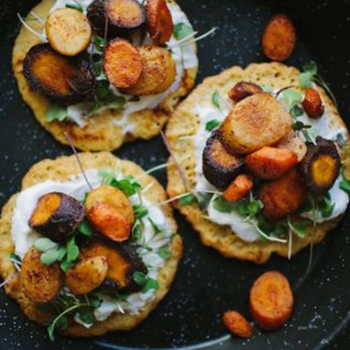 Roasted Carrot Savory Pancakes – Healthy Gluten-Free Meal