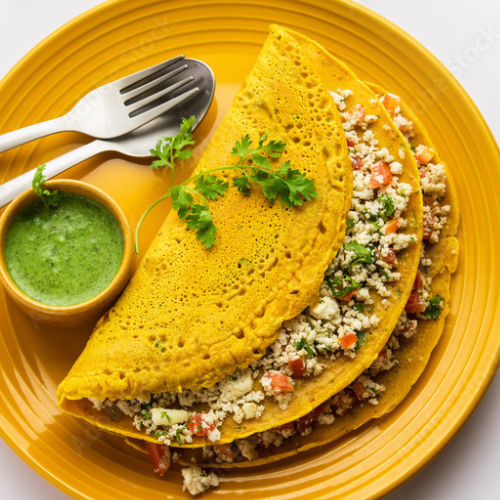 Savoury Sprouted Legume Chilla/Dosa – Gluten-Free High Protein Recipe