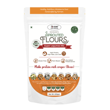 NIHKAN Sprouted Super Legumes Mix Flour - Instant Chilla / Dosa Mix - 200g