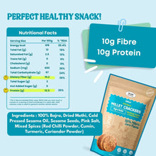 NIHKAN Bajra Methi Baked Millet Crackers | Gluten free & Vegan - 100g