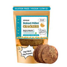 NIHKAN Bajra Methi Baked Millet Crackers | Gluten free & Vegan - 100g