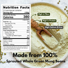 NIHKAN Sprouted Green Moong Bean Flour - High Protein Flour - 200g