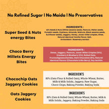 NIHKAN Healthy Sweet Treat Gift Box - Cookies & Energy Bites (4 Items) - Festive Gift Combo