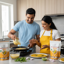 NIHKAN Sprouted Mix 7 Lentils Flour - High Protein Instant Chilla/Dosa Mix- 400g