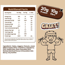 NIHKAN Choco Berry Millets Protein Mini Bars - No Sugar added : 15 g x 7 bites