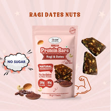 NIHKAN Ragi & Dates Protein Mini Bars - No Sugar Added - 15 g x 7 bites