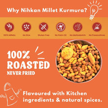 NIHKAN Millet Kurmura Murmura Mix - Spicy Chatka | Gluten free high protein Snack - 70g