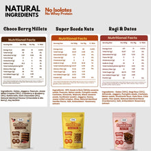 NIHKAN Healthy Protein Mini Bars Combo  - Choco Berry Millets, Ragi Dates, Superseeds Nuts (Pack of 3)