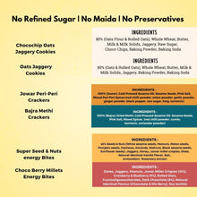 NIHKAN Healthy Sweet & Savory Treats Gift Box - Cookies, Crackers & Energy Bites (6 Items) - Festive Gift Combo