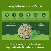 NIHKAN Jowar Puffs - Pudhina Punch | Gluten free healthy Snack - 70g