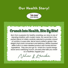 NIHKAN Jowar Puffs - Pudhina Punch | Gluten free healthy Snack - 70g