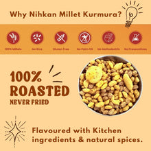 NIHKAN Millet Mix Kurmura Murmura - Bombay Bhel Chatpata | Gluten free high protein Snack - 70g