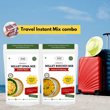 NIHKAN Instant Millet Mix Combo Pack - Jowar Upma & Foxtail Khichdi Mix - 200g each (Pack of 2) - Travel Friendly Combo