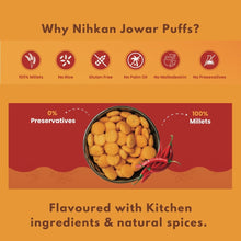 NIHKAN Jowar Puffs - Peri Peri - | Gluten free healthy Snack - 70g