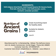 NIHKAN Bajra Methi Baked Millet Crackers | Gluten free & Vegan - 100g