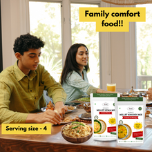 NIHKAN Instant Millet Mix Combo Pack - Jowar Upma & Foxtail Khichdi Mix - 200g each (Pack of 2) - Travel Friendly Combo