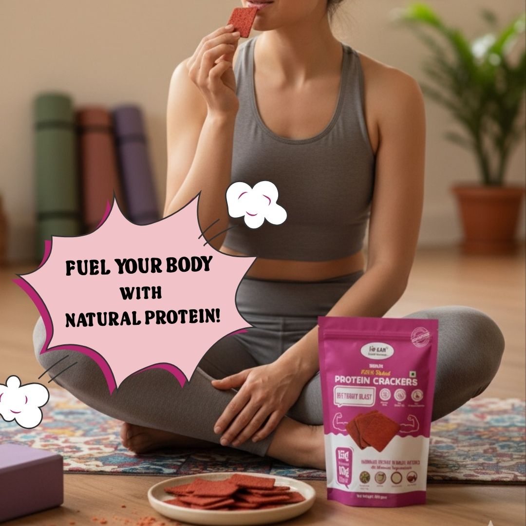 NIHKAN Baked Beetroot Blast Protein Crackers | Gluten Free & Vegan - 100g