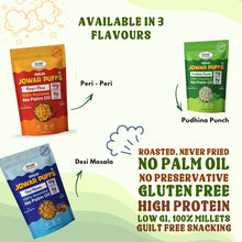 NIHKAN Jowar Puffs - Pudhina Punch | Gluten free healthy Snack - 70g