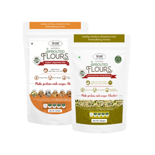 NIHKAN Sprouted Protein Combo - Super Legumes Mix & Moong Bean Flour - Instant Chilla/Dosa Mix - 200g each (Pack of 2)