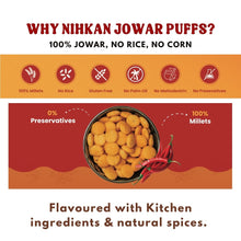NIHKAN Jowar Puffs - Peri Peri - | Gluten free healthy Snack - 70g