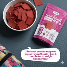 NIHKAN Baked Beetroot Blast Protein Crackers | Gluten Free & Vegan - 100g