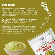 NIHKAN Sprouted Green Moong Bean Flour - High Protein Flour - 200g