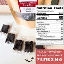 NIHKAN Millets Energy Bites - Choco Berry Millets - No Sugar added : 7 Bars