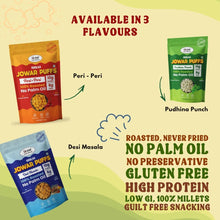 NIHKAN Jowar Puffs - Peri Peri - | Gluten free healthy Snack - 70g