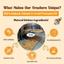 NIHKAN Jowar Peri Peri Baked Millet Crackers | Gluten free & Vegan - 100g