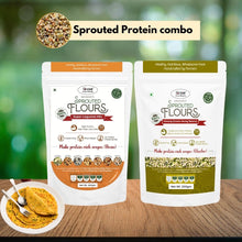 NIHKAN Sprouted Protein Combo - Super Legumes Mix & Moong Bean Flour - Instant Chilla/Dosa Mix - 200g each (Pack of 2)