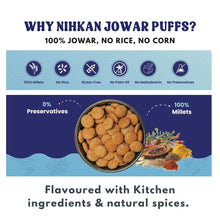 NIHKAN Jowar Puffs - Desi Masala - | Gluten free healthy Snack - 70g