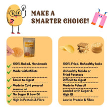 NIHKAN Jowar Peri Peri Baked Millet Crackers | Gluten free & Vegan - 100g