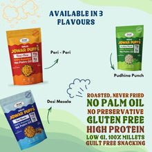 NIHKAN Jowar Puffs - Desi Masala - | Gluten free healthy Snack - 70g