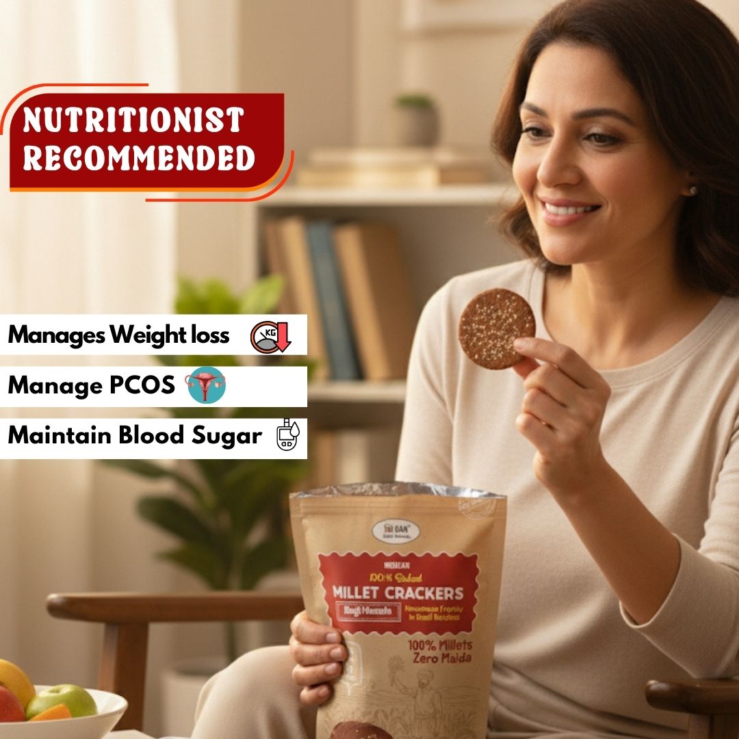 NIHKAN Ragi Baked Millet Crackers | Gluten Free & Vegan - 100g