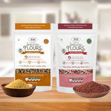 NIHKAN Sprouted Ragi & Jowar Millet Flours Combo - 400g each (Pack of 2)