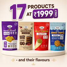 Nihkan Healthy Snacking Combo | Millet Snacks, Protein Crackers & Bars