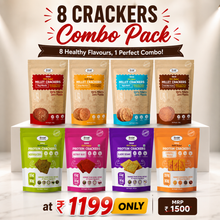Protein & Millet Crackers Combo Pack (8 Packs)
