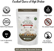 NIHKAN Sprouted Super Legumes Mix Flour - High protein Instant Chilla/Dosa Mix- 400g