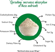 NIHKAN Multigrain Sprouted Super Millets Mix Flour - Gluten free flour - 400g