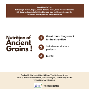 NIHKAN Millet Crackers - Multigrain Masala
