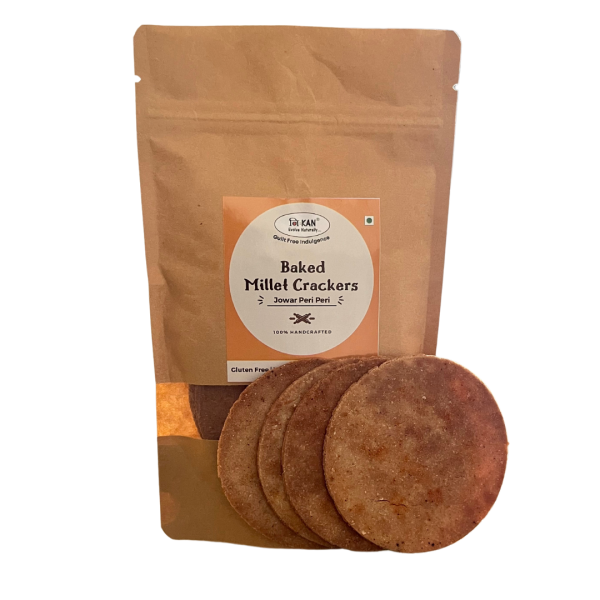 NIHKAN Gluten free Millet Crackers - Jowar Peri Peri