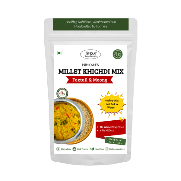 NIHKAN Instant Millet Khichdi Mix - Foxtail Millet & Moong Khichdi