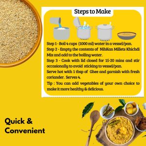 NIHKAN Instant Millet Khichdi Mix - Foxtail Millet & Moong Khichdi