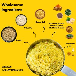 NIHKAN Instant Millet Upma Mix - Jowar Rava