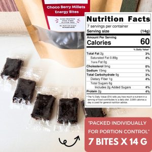 NIHKAN Choco Berry Millets Energy Bites